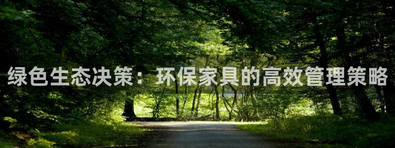 杏宇3注册：绿色生态决策：环保家具的高效管理策略